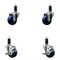 Service Caster 3'' SS Solid Poly Wheel Swivel 1-1/4'' Expanding Stem Caster Set 2 Brakes, 4PK SCC-SSEX20S314-SPUS-2-TLB-2-114 - alternate 1